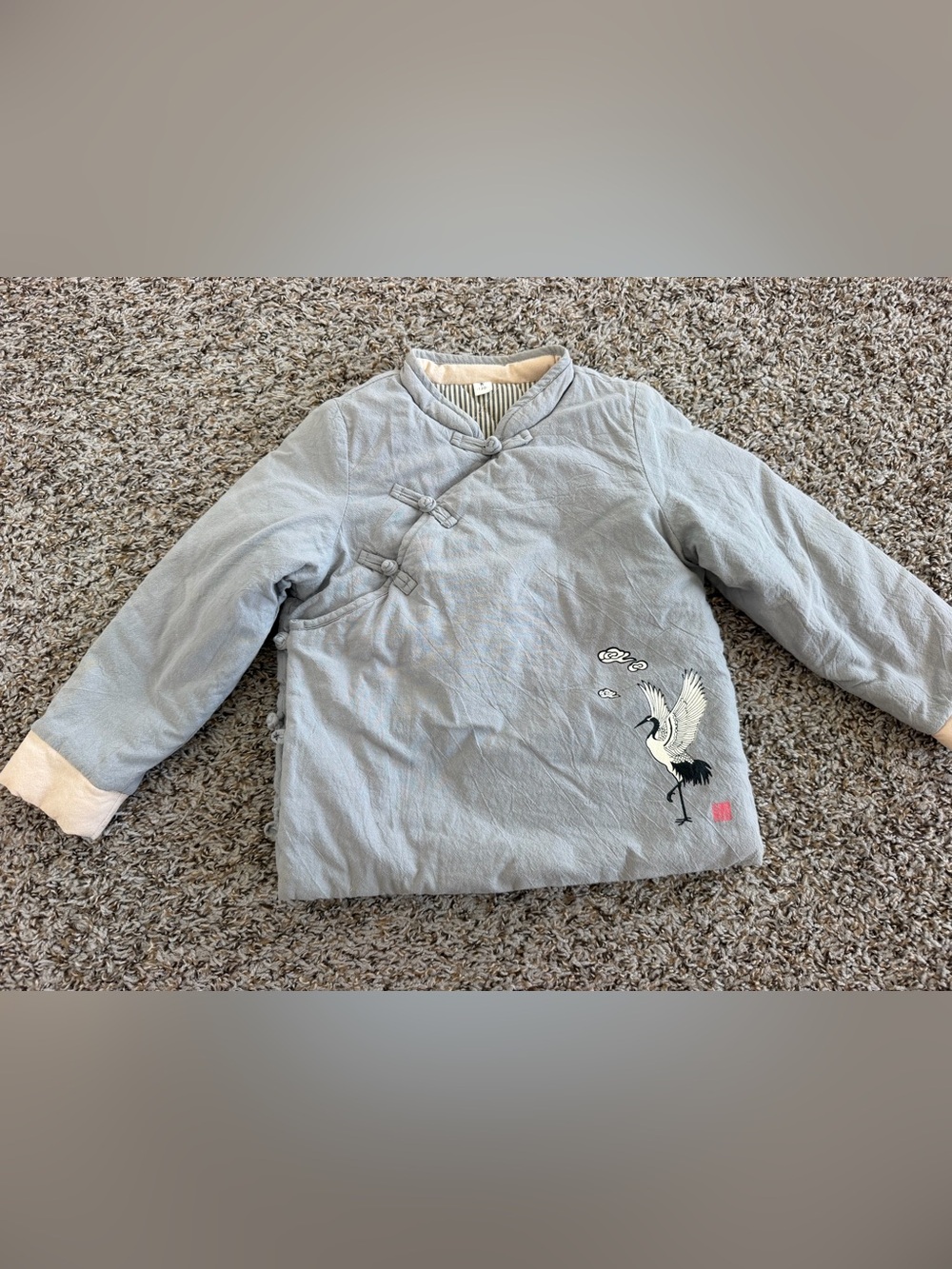 Kids Winter Vintage Traditional Mandarin Top